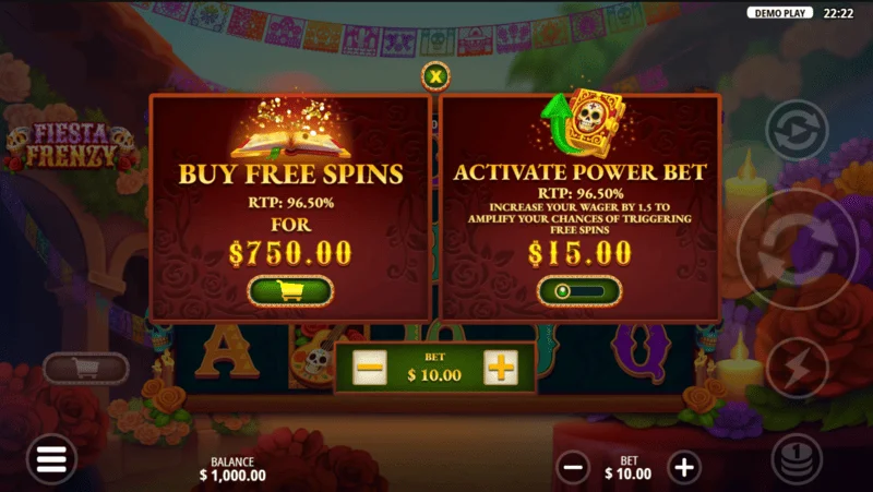 Fiesta Frenzy – Bonus Buy -ruutu